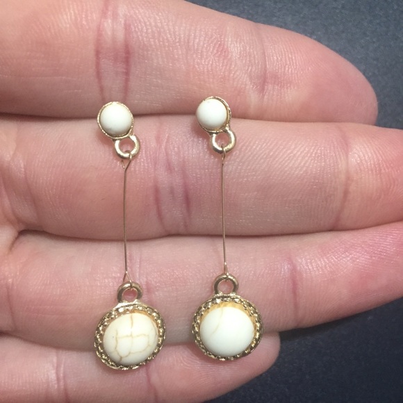 Jewelry - Two-Charm Stud / Dangle Drop Earrings